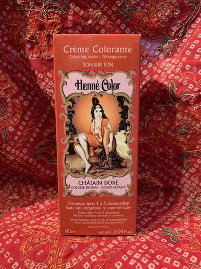 Henné Color Haartönung Henna Tönungscreme von Henné Color, gebrauchsfertig, Packung 90ml, Henna-Tönungscreme mit natürlichem Hennaextrakt