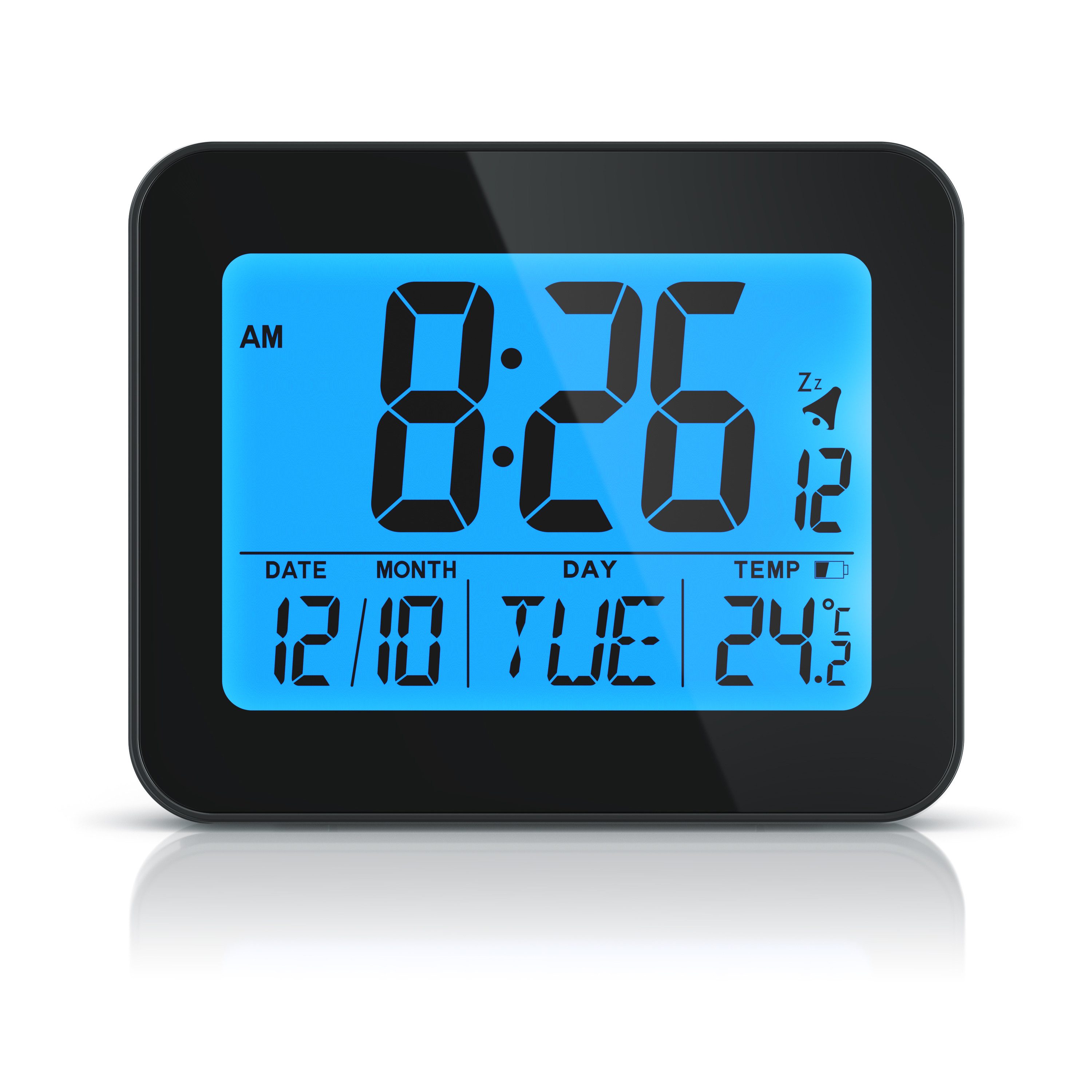 BEARWARE Wecker mit Netzteil & Akku, Musikwecker, Reisewecker mit Temperatu günstig online kaufen