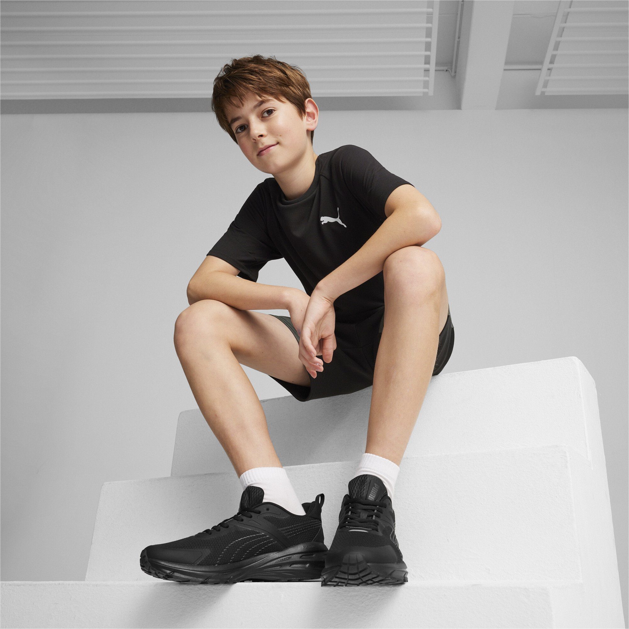 Jungen Evostripe T-Shirt Black PUMA T-Shirt