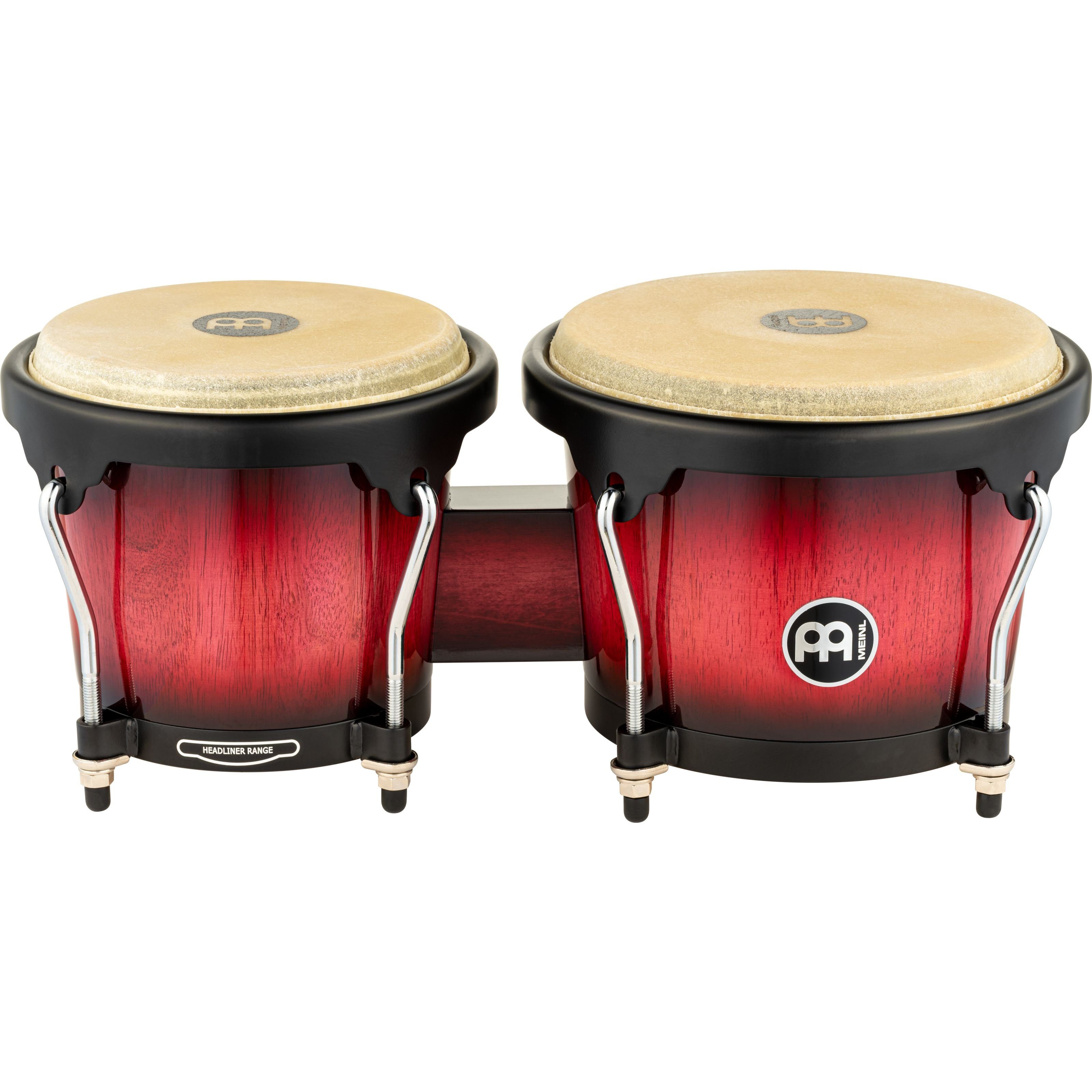 Meinl Percussion Bongo,Headliner Bongos HB100WRB 6 3/4"+8" Wine Red Burst #WRB, Percussion, Bongos, Headliner Bongos HB100WRB, 6 3/4"+8" Wine Red Burst #WRB - Bongo