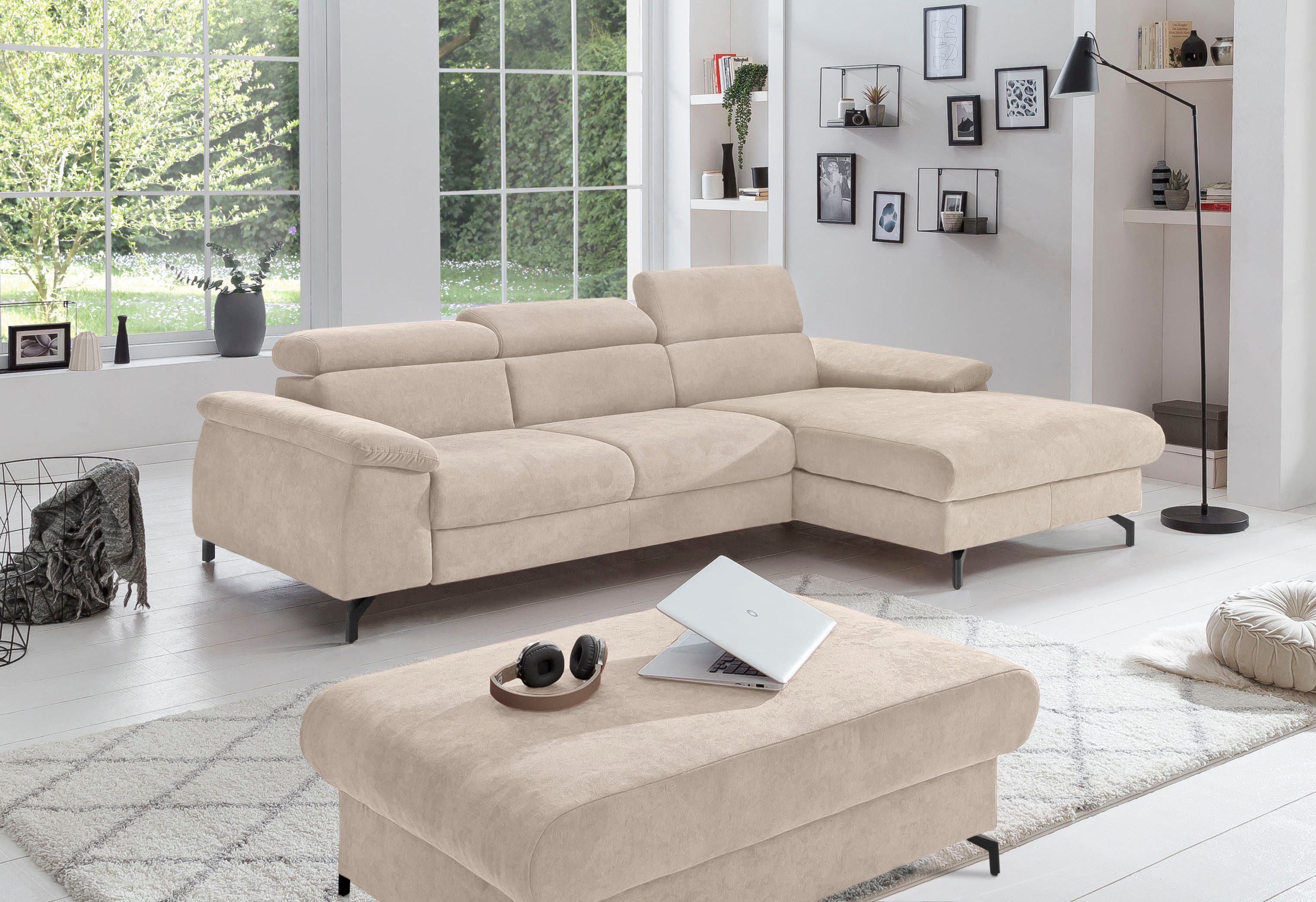 COTTA Ecksofa Kitty, Modern, L-Form, Bodenfreiheit 12,5 cm