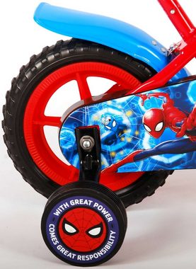 Spiderman Kinderfahrrad Jungen - 10 Zoll - Blau/Rot - Fester Gang - bis 35 kg - EVA Reifen, 2 - 4 Jahre, 85% zusammengebaut, Plastikfelgen