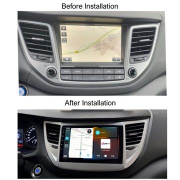 TAFFIO Für HYUNDAI TUCSON 2015 - 2018 9"Touchscreen Android Autoradio CarPlay Einbau-Navigationsgerät