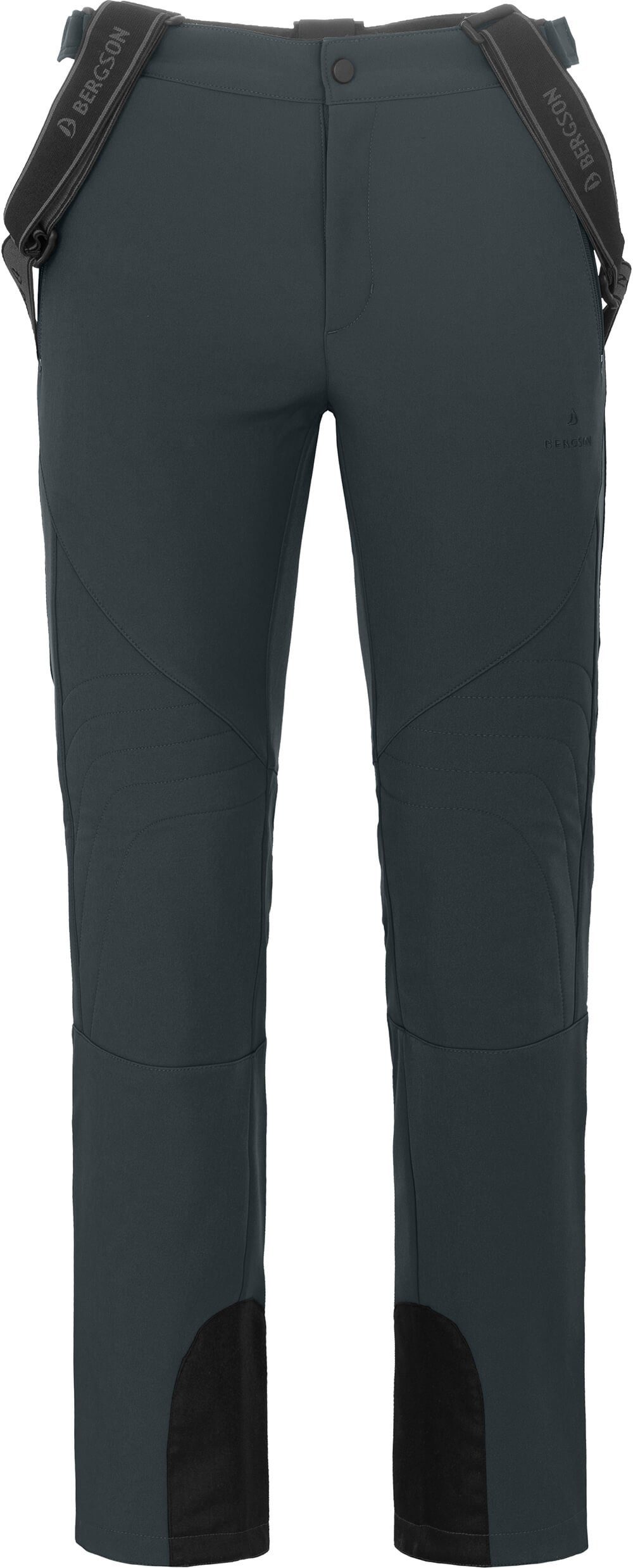 Bergson Skihose JUMPER Herren Softshell winddicht, Skihose, dunkel elastisch, Langgrößen, grau