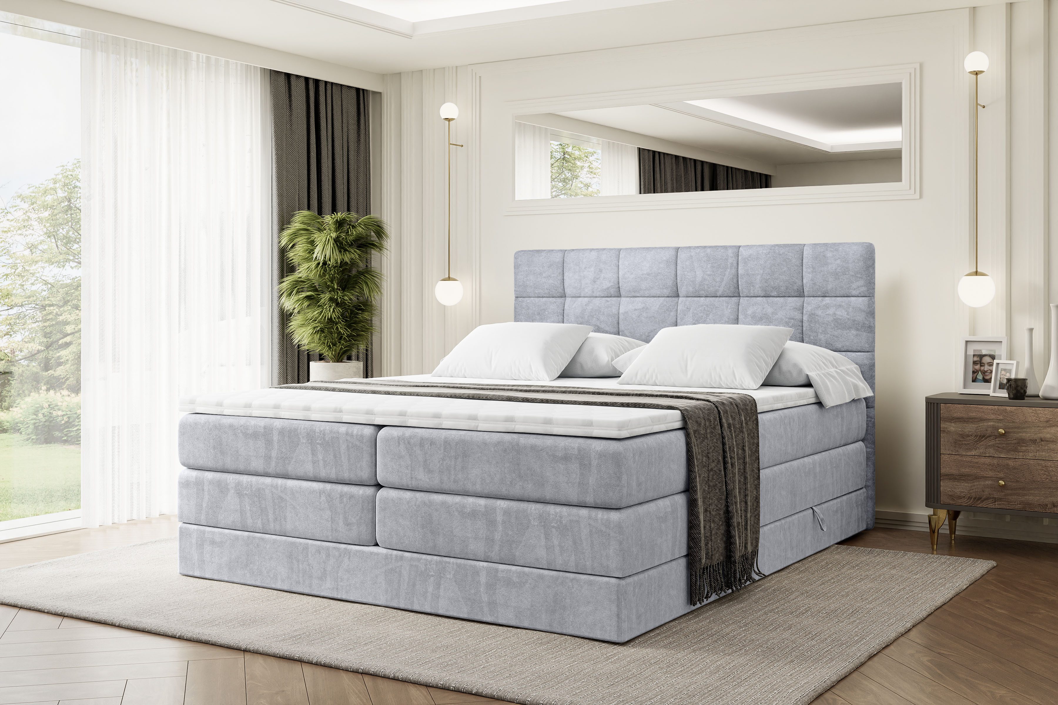 ALTDECOR Boxspringbett BRUGO KING (mit Matratze günstig online kaufen