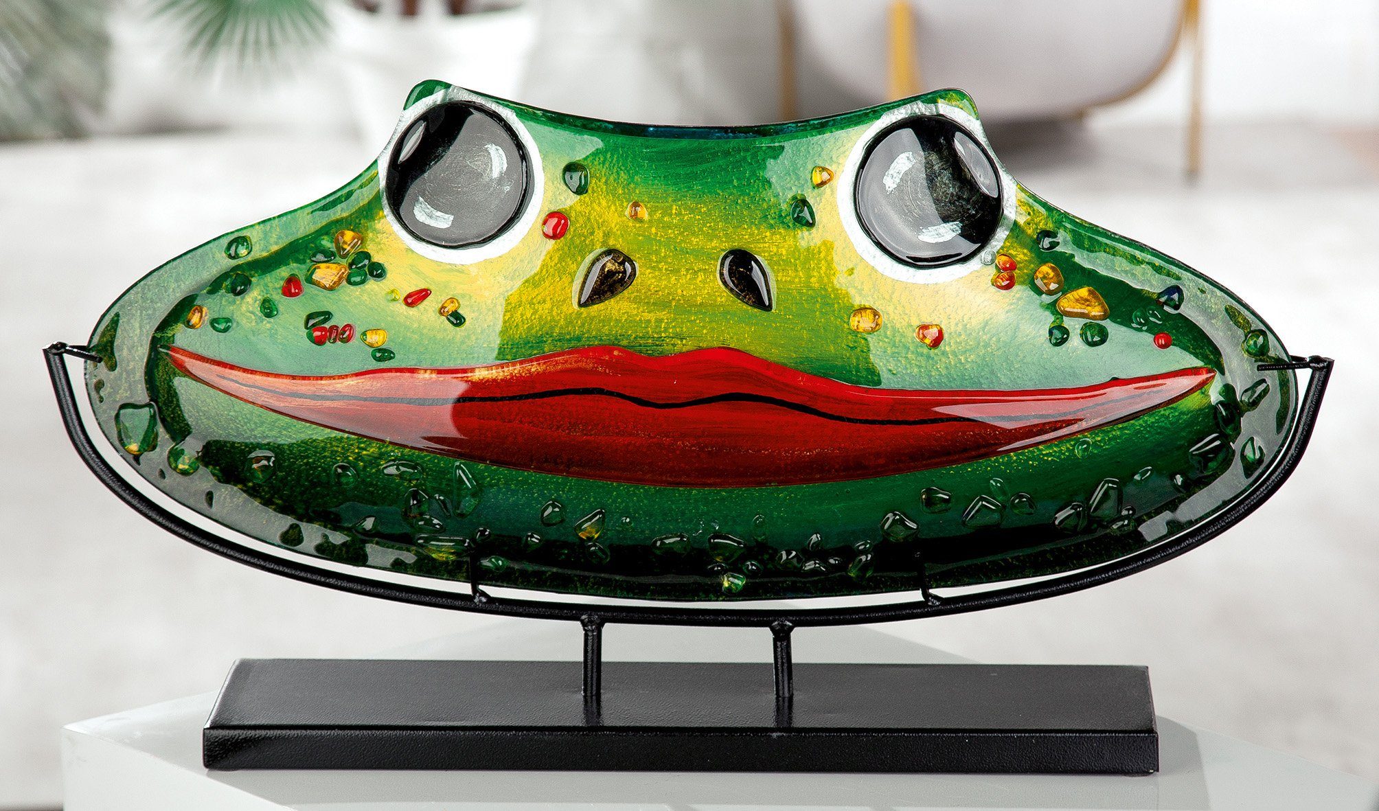 Casablanca by Gilde Dekovase »Frosch« (1 Stück), aus Glas, Höhe ca. 21 cm-HomeTrends