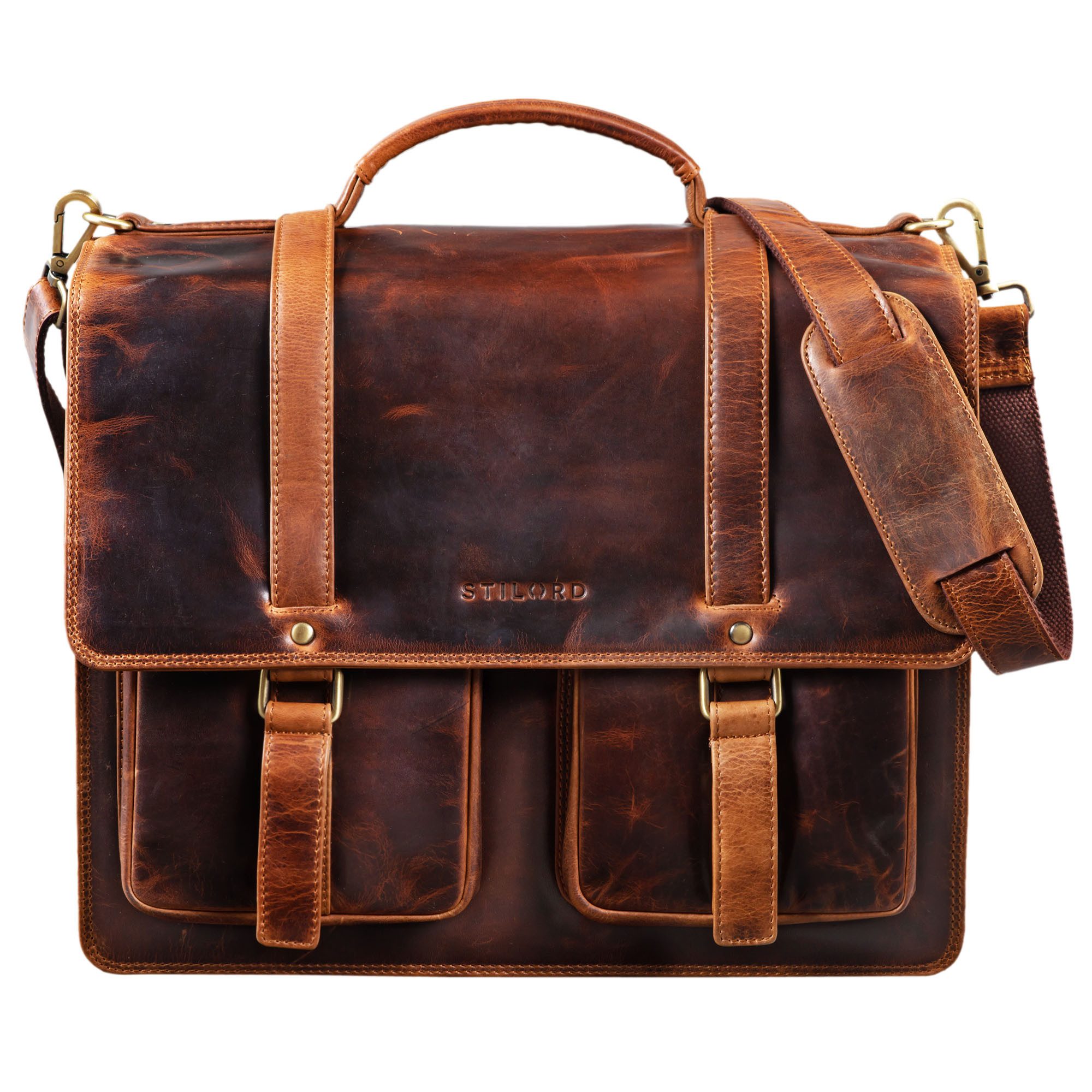 STILORD Aktentasche "Fernando" Ledertasche Aktentasche Vintage