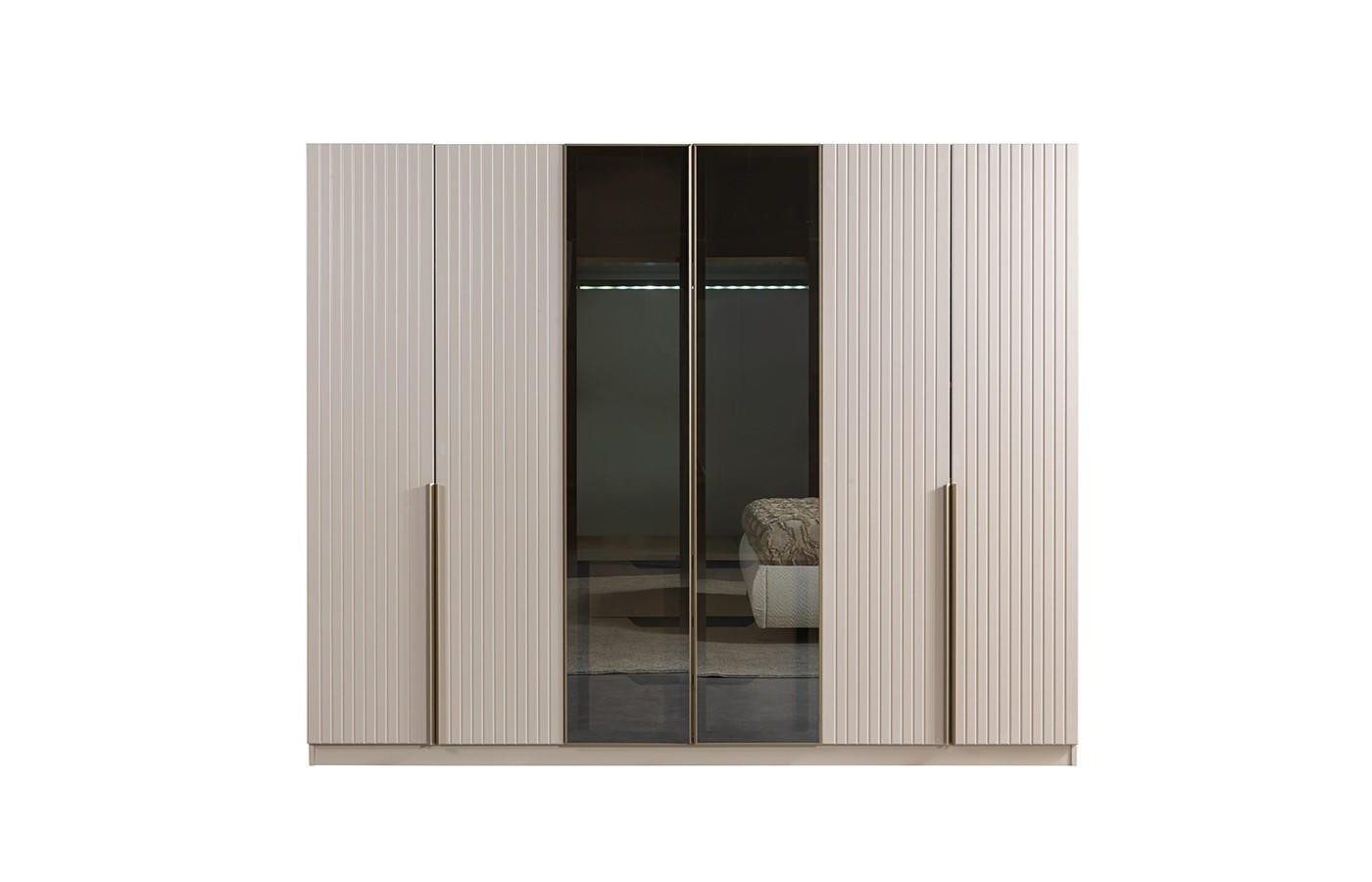 Xlmoebel Kleiderschrank Modularer Schrank in Anthrazit für moderne Garderobe im Loft-Stil (Kleiderschrank, 1-St., Kleiderschrank) Made in Europa