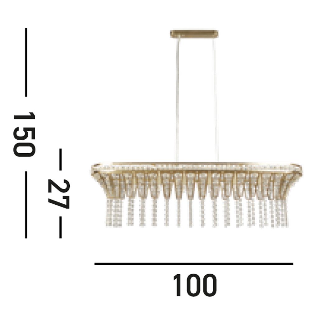 Searchlight Hängeleuchte Hängeleuchte Gemma, 8-flammig, ohne Leuchtmittel, Glamourös