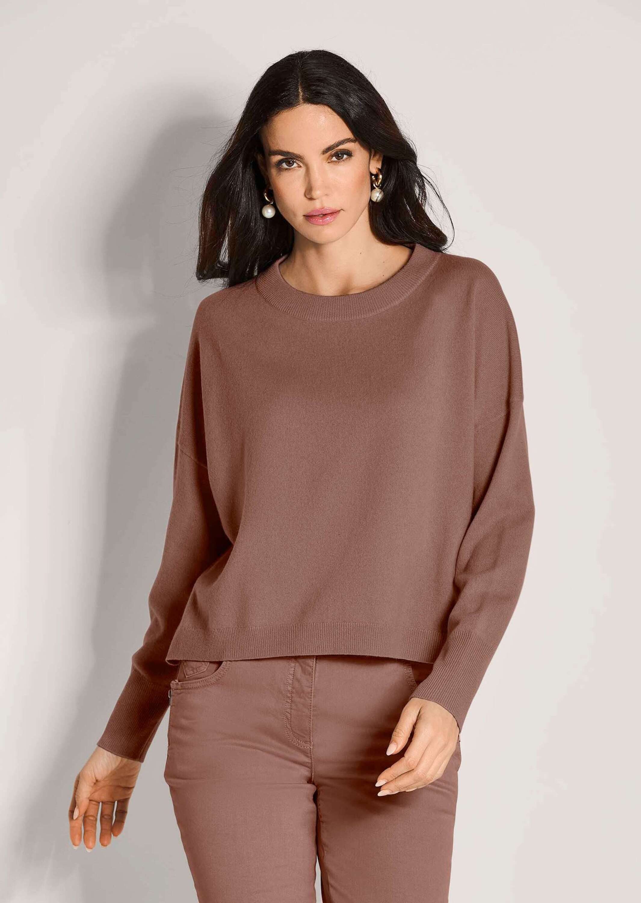 MADELEINE Strickpullover Kaschmir Pullover mit Rundhalsausschnitt günstig online kaufen