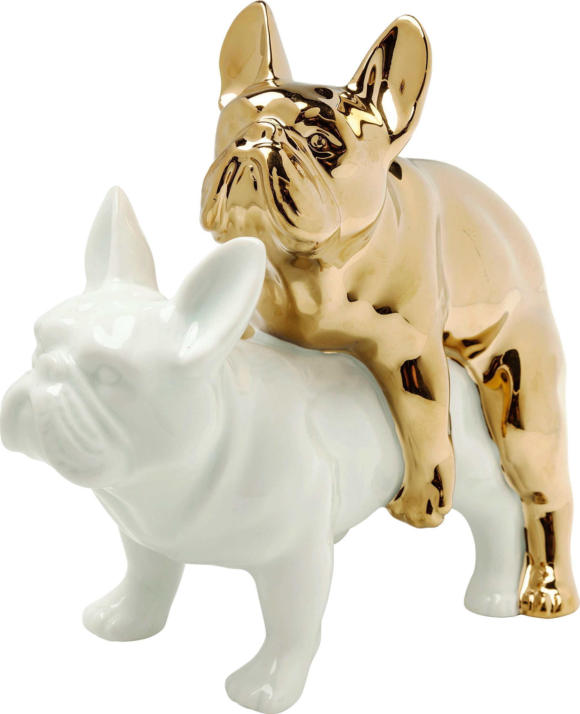 Kare Design Dekofigur Deko Figur Love Dogs Gold – Bild 5 von 5