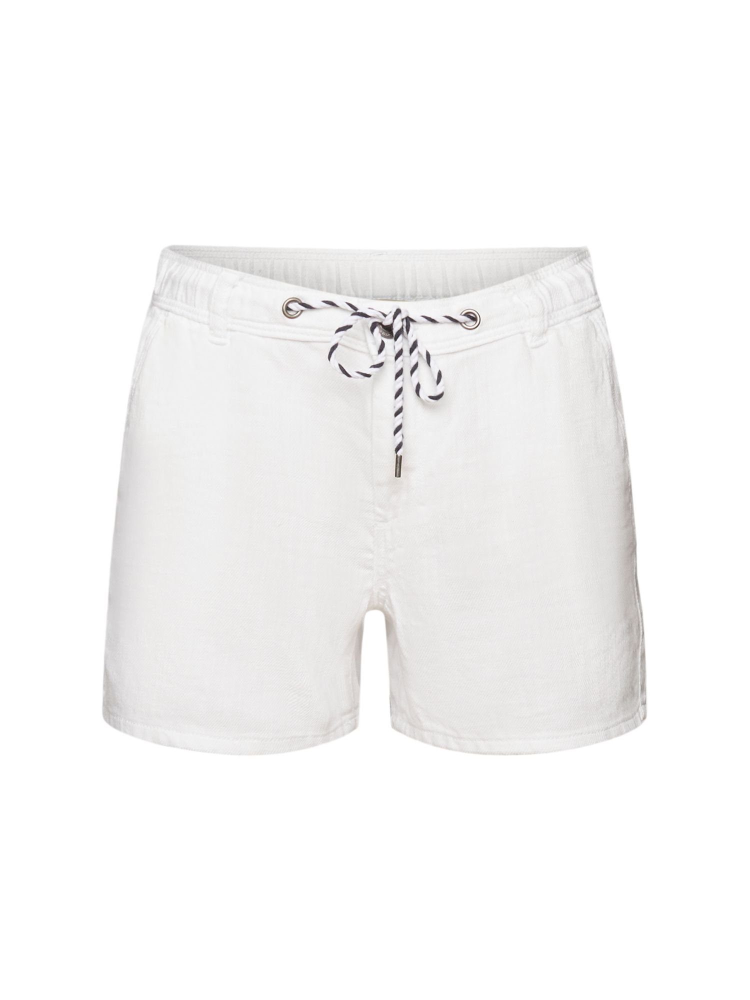 Esprit Shorts Twill-Shorts, 100 % Baumwolle (1-tlg) WHITE