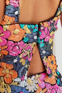 Next Trägertop Co-Ord ärmelloses Oberteil mit Print + Pailletten (1-tlg)