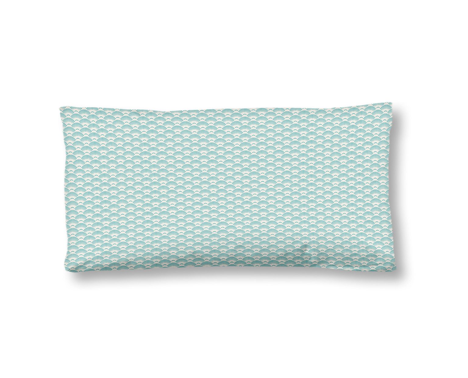 Descanso Kissenbezug Kissenbezug 40x80 cm Mako Satin Claudine grafischer Druck grün, (1 Stück), 1 x Kissen HIP 1* 40x80 cm grün