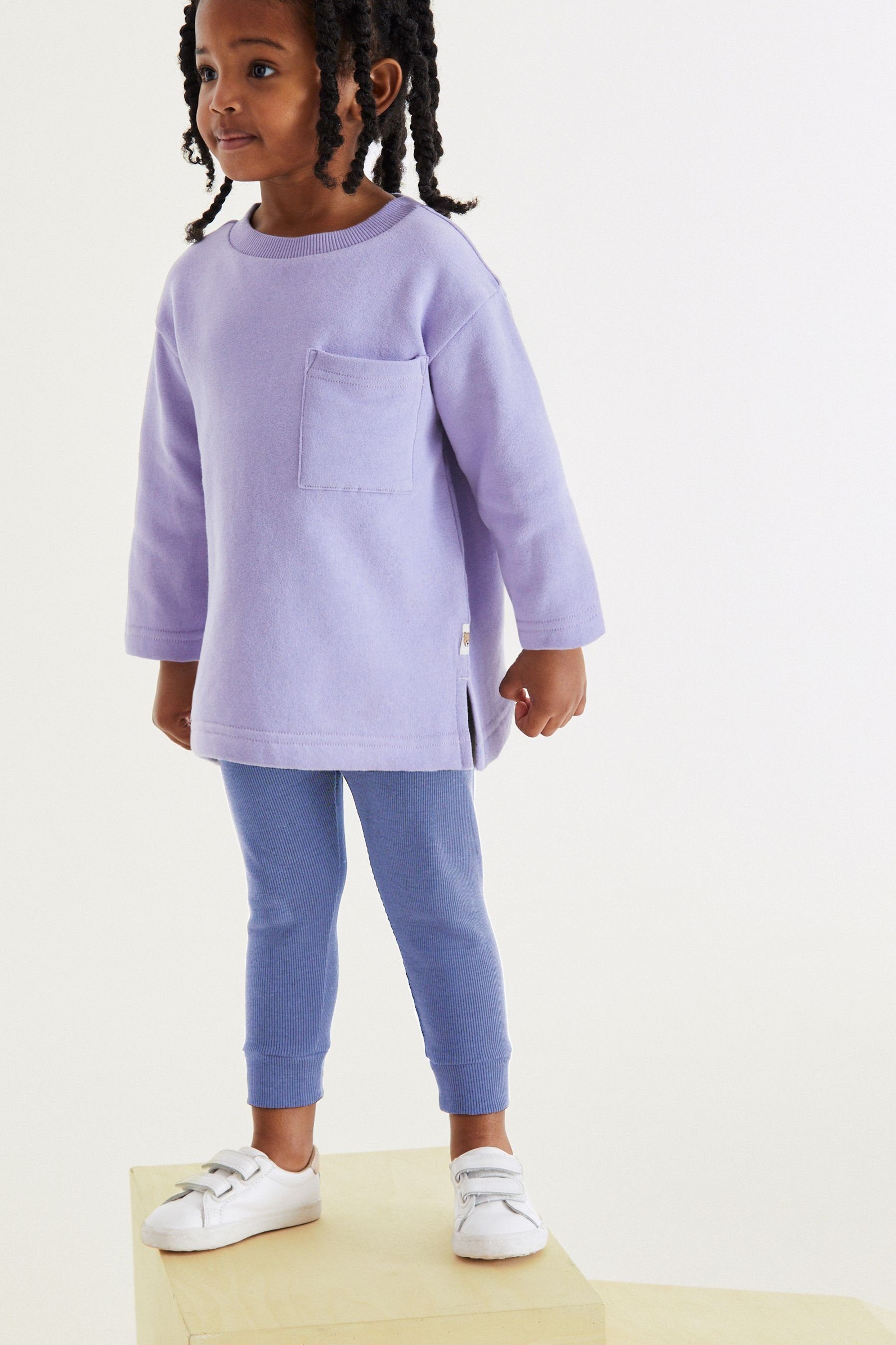 Shirt Lilac Sweatshirt und im Core Leggings Set & Next (2-tlg) Leggings