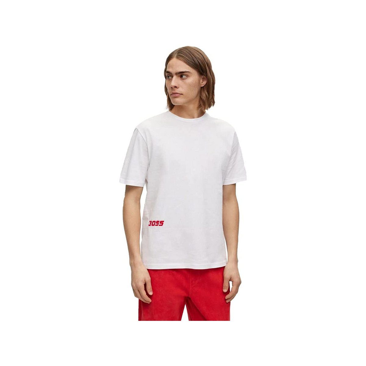 BOSS ORANGE BOSS (1-tlg) T-Shirt regular weiß fit