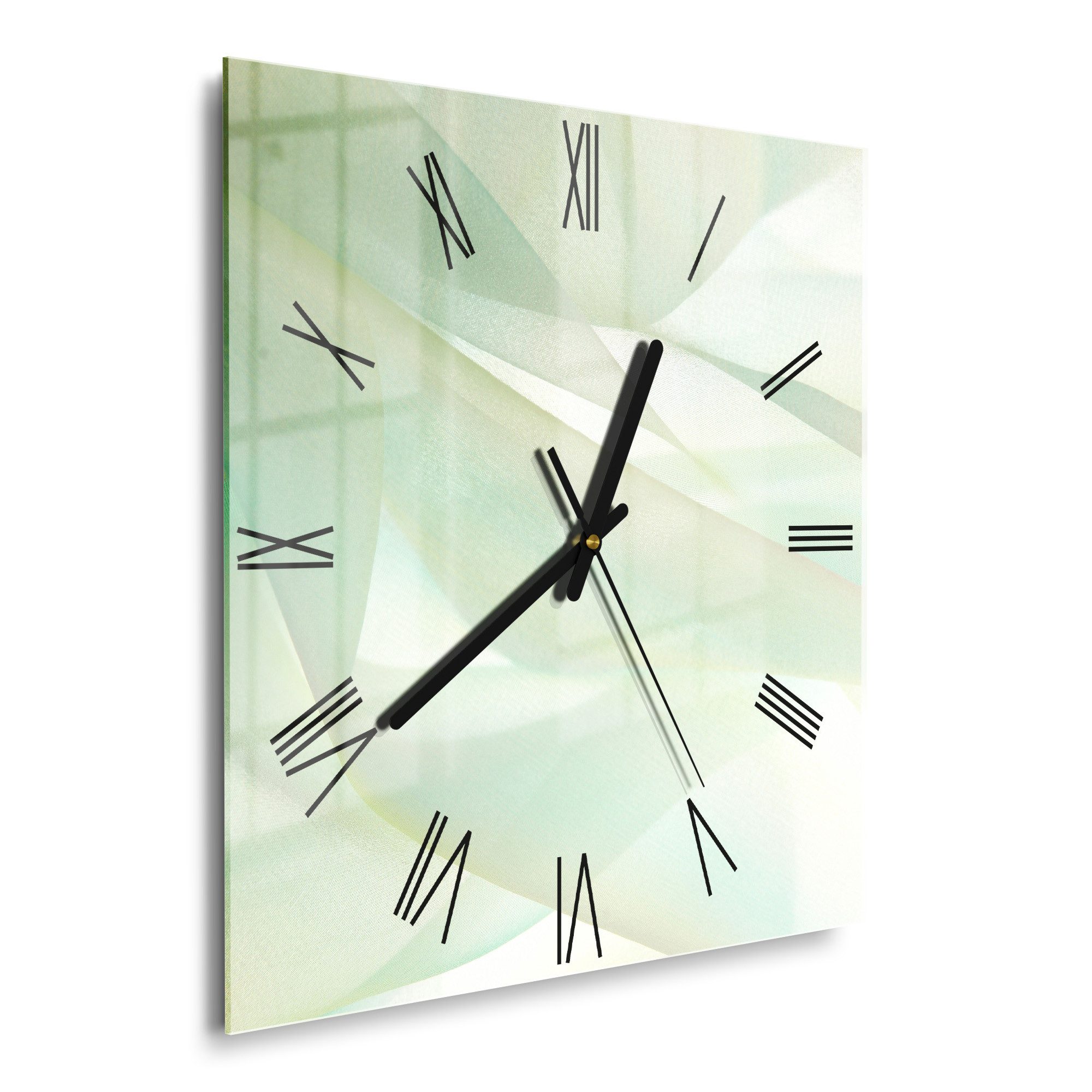 DEQORI Wanduhr 'Zarte Eleganz' (Glas Glasuhr günstig online kaufen