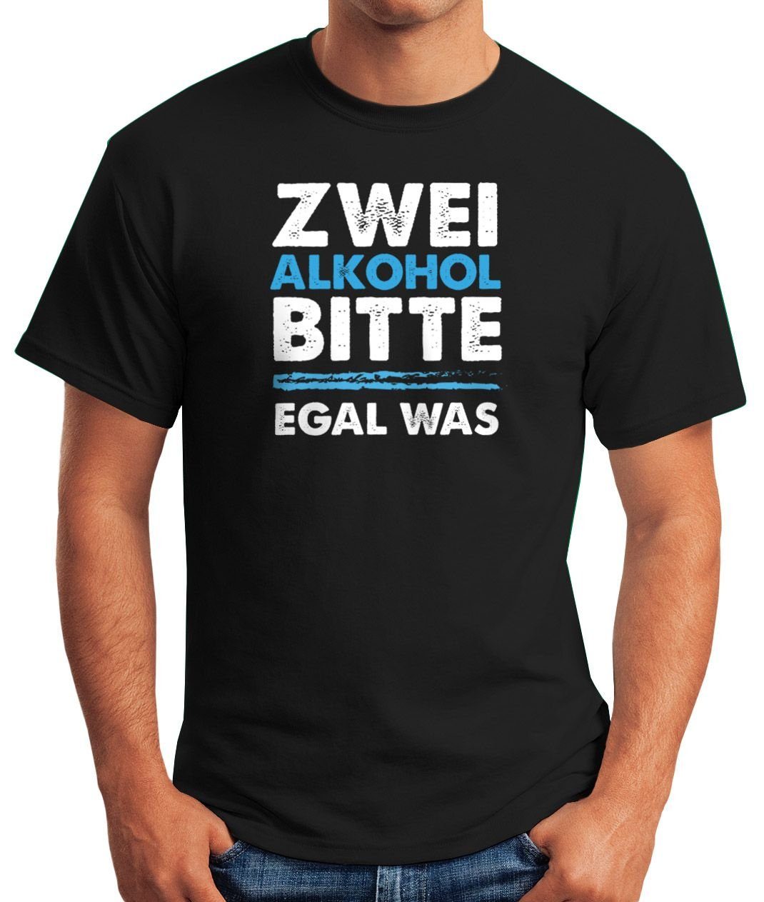 MoonWorks Print-Shirt Herren T-Shirt Zwei Alkohol günstig online kaufen
