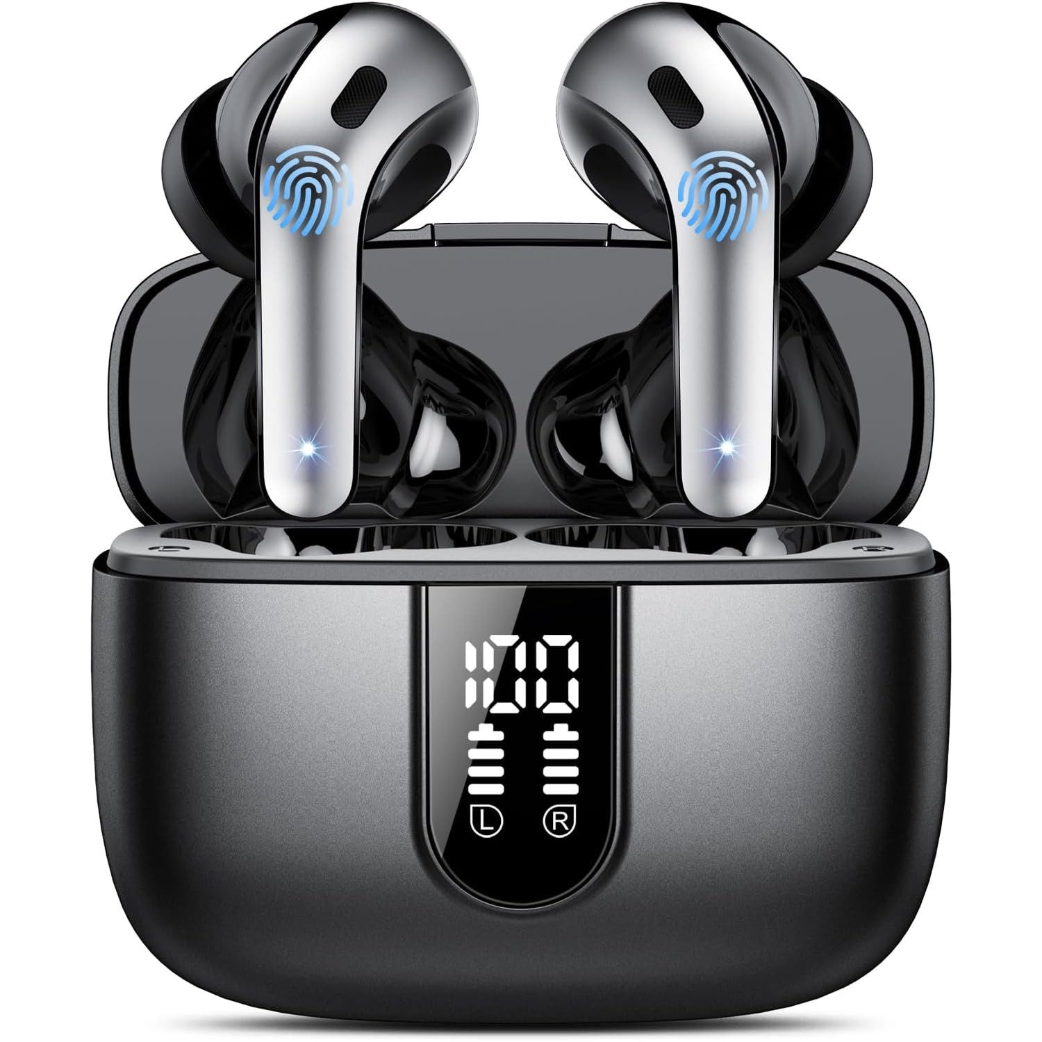 TUWENA Bluetooth, In Ear Kabellos Kabellose Noise Cancelling Earbuds Bluetooth-Kopfhörer (mit Mic Wasserdicht Ohrhörer USB-C)
