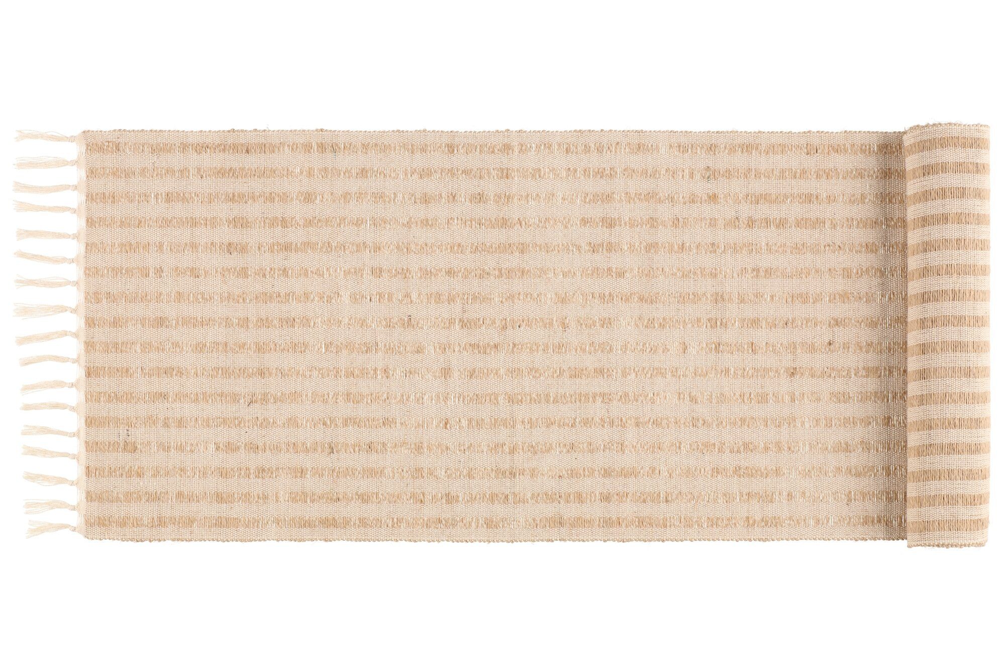 4LIVING Tischdecke Tischläufer aus Jute und Baumwolle, 33 x 140 cm (Tischdecken 1-tlg)