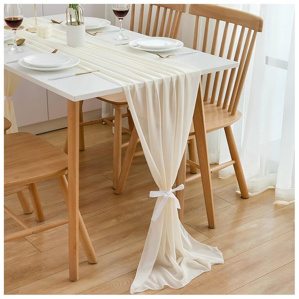 NUODWELL Tischläufer Tischläufer Chiffon, Hochzeit Tischläufer, Dekostoff T günstig online kaufen
