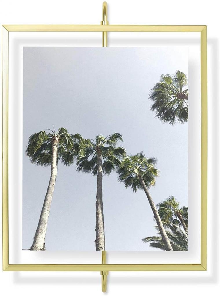 Umbra Bilderrahmen Phantom 1005428-221 schwebender Wandbilderrahmen Farbe Messing matt, für 1 Bilder