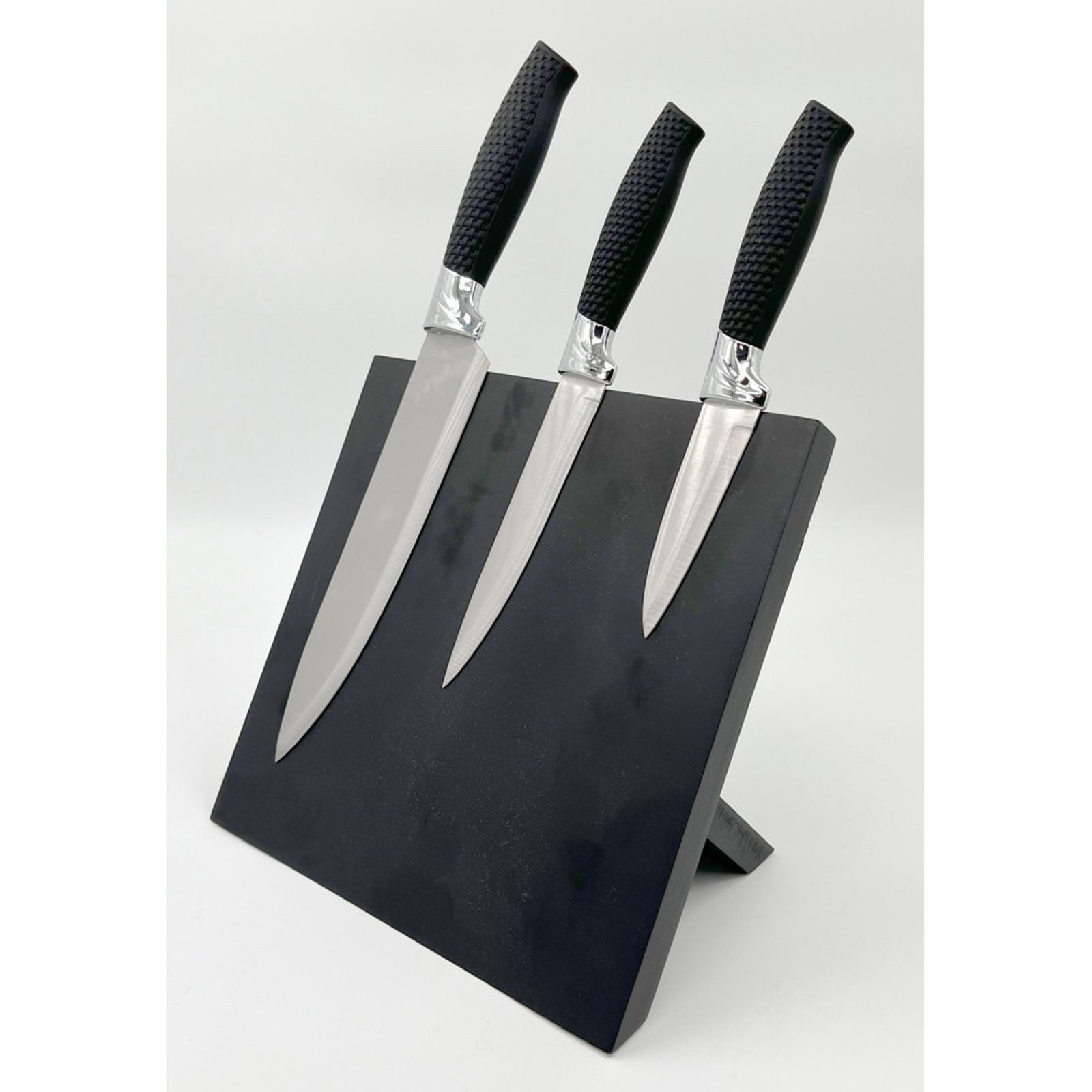 BURI Messerblock Messerblock mit Magnetfront 21,5x14x21,5cm Schwarz
