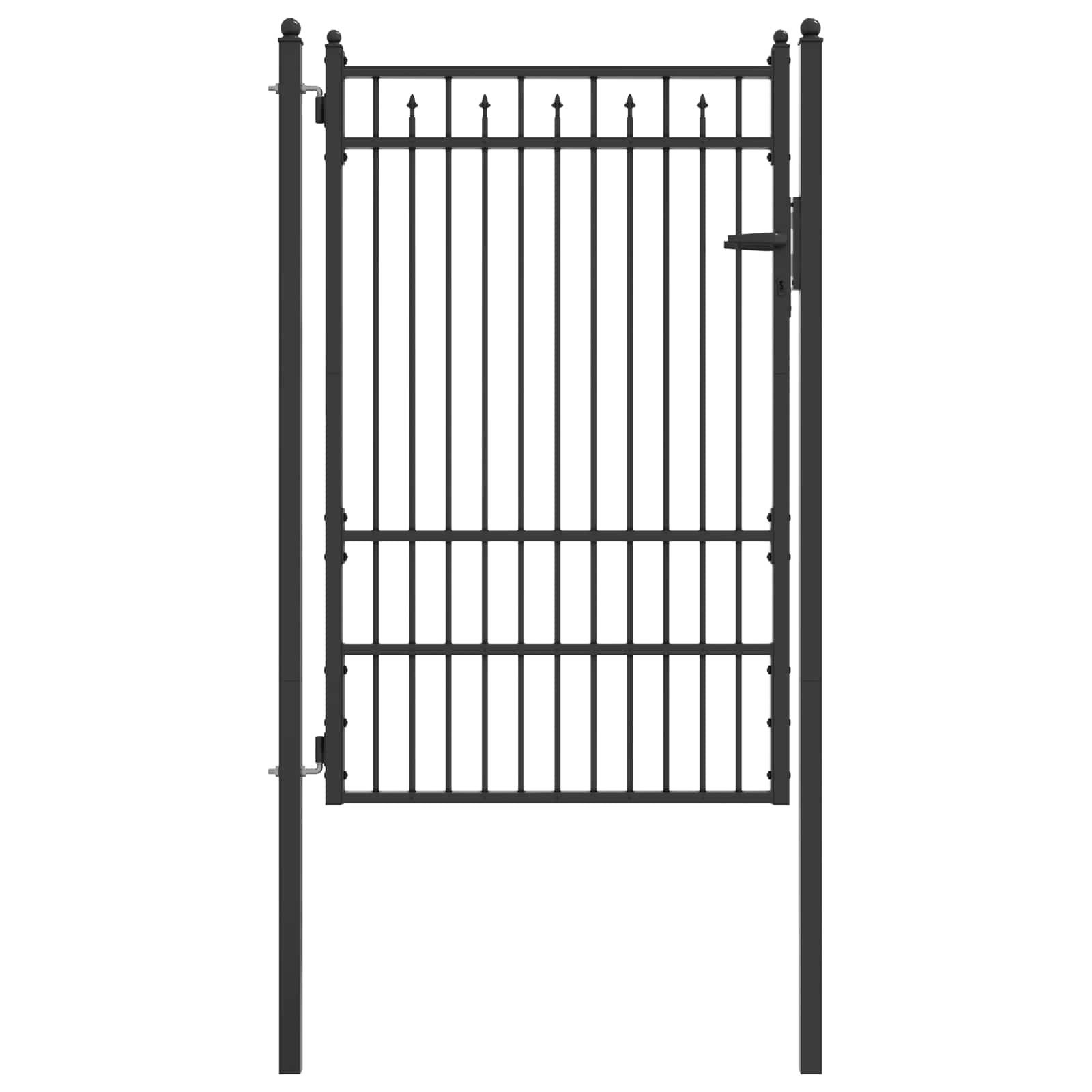 vidaXL Gartentor Zauntor BAARLO 100 x 150 cm Metall Schwarz Abschließbar