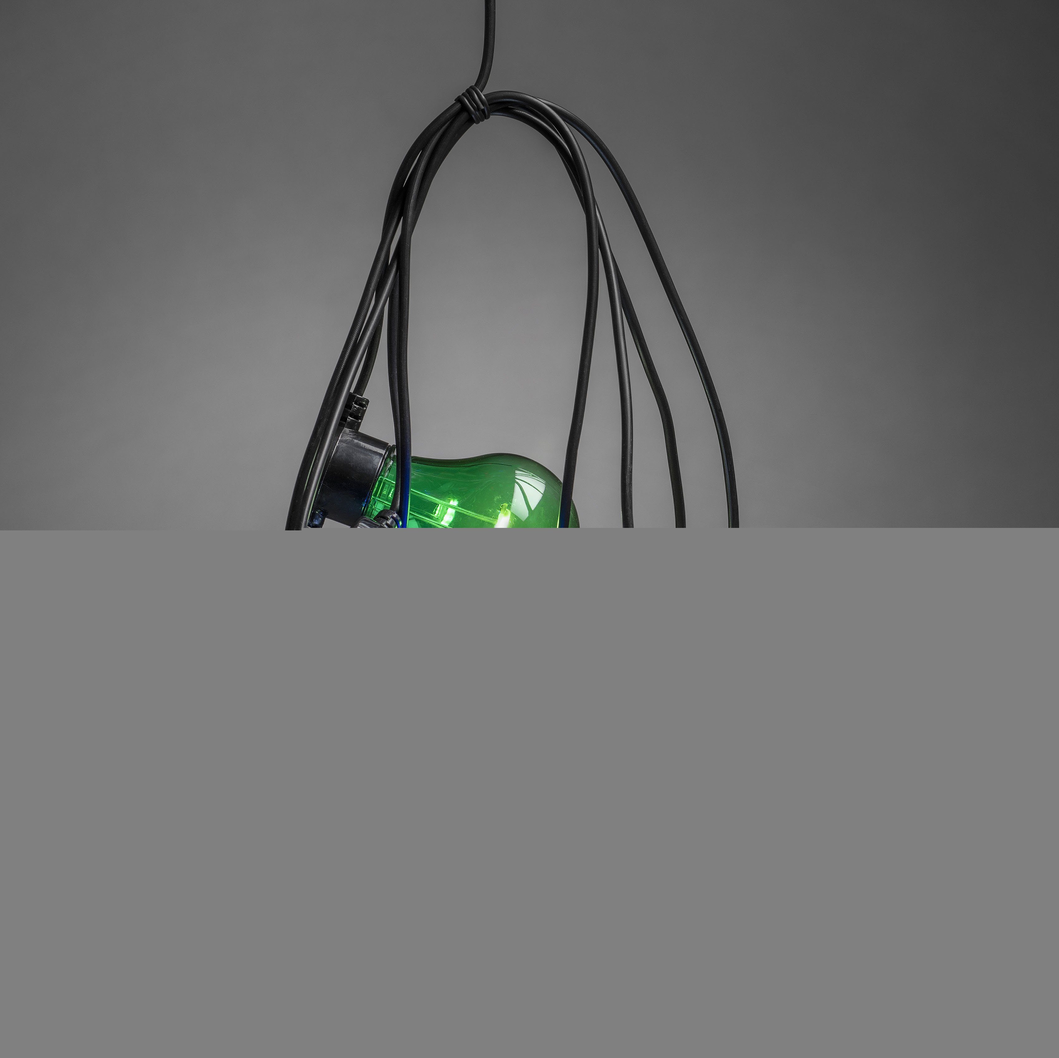 KONSTSMIDE LED-Lichterkette Weihnachtsdeko aussen, 20-flammig, LED Biergartenkette, 20 bunte Birnen / 160 warm weiße Dioden