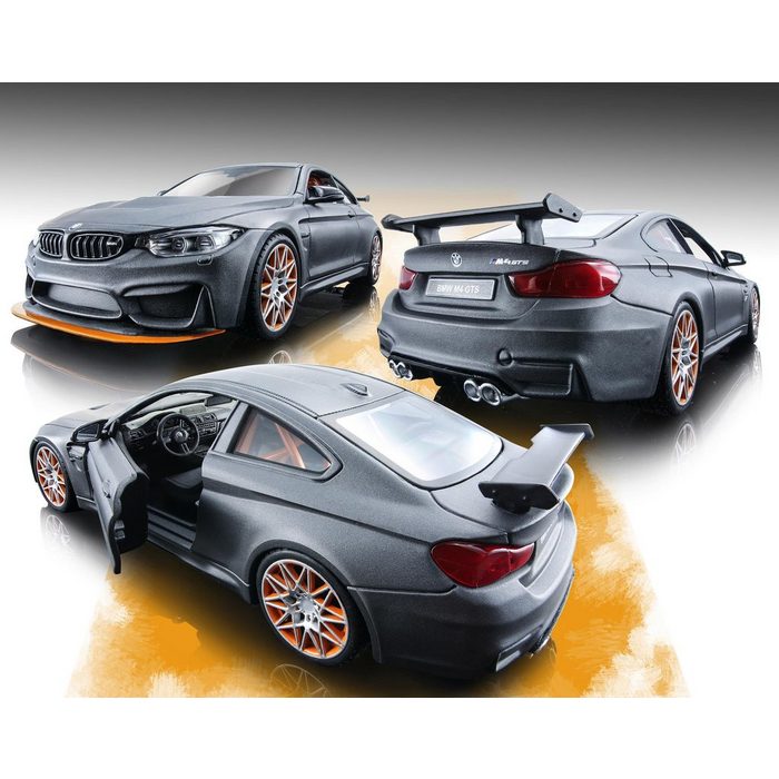 Maisto® Sammlerauto BMW M4 GTS 1:24 metallic grau Maßstab 1:24 aus Metallspritzguss CU9670