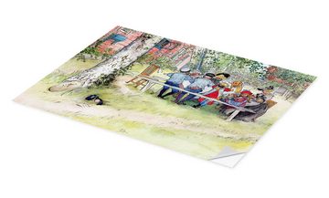 Posterlounge Wandfolie Carl Larsson, Frühstück unter der großen Birke, Flur Landhausstil Malerei