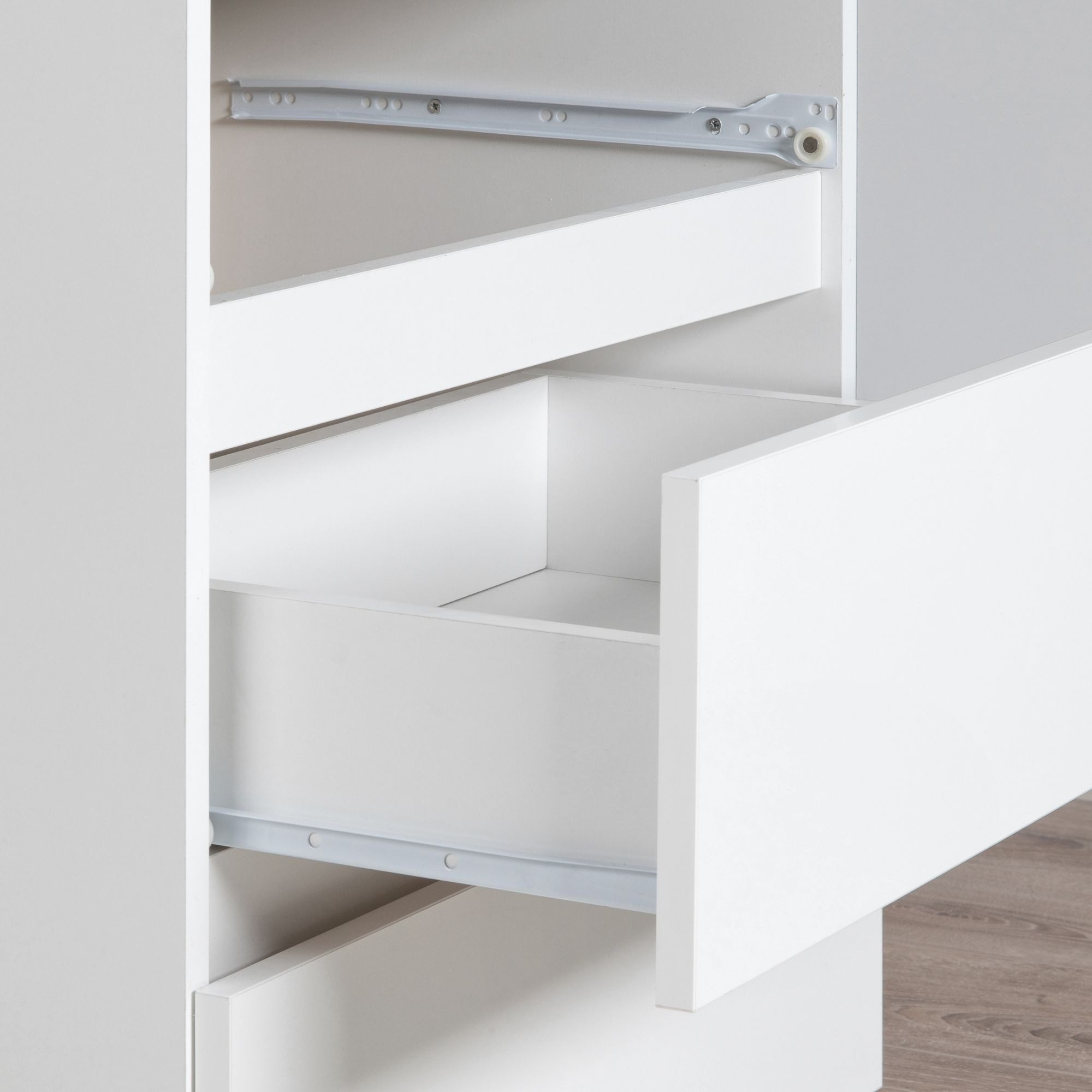 Raumhirsch Furniture Kommode mit 4 Schubladen Sideboard 60 cm Schrank Anrichte Wohnschrank, (viele Farbvarianten - Maße : 99 x 60 x 40 cm) - Hochwertig & stabil – Bild 5 von 5