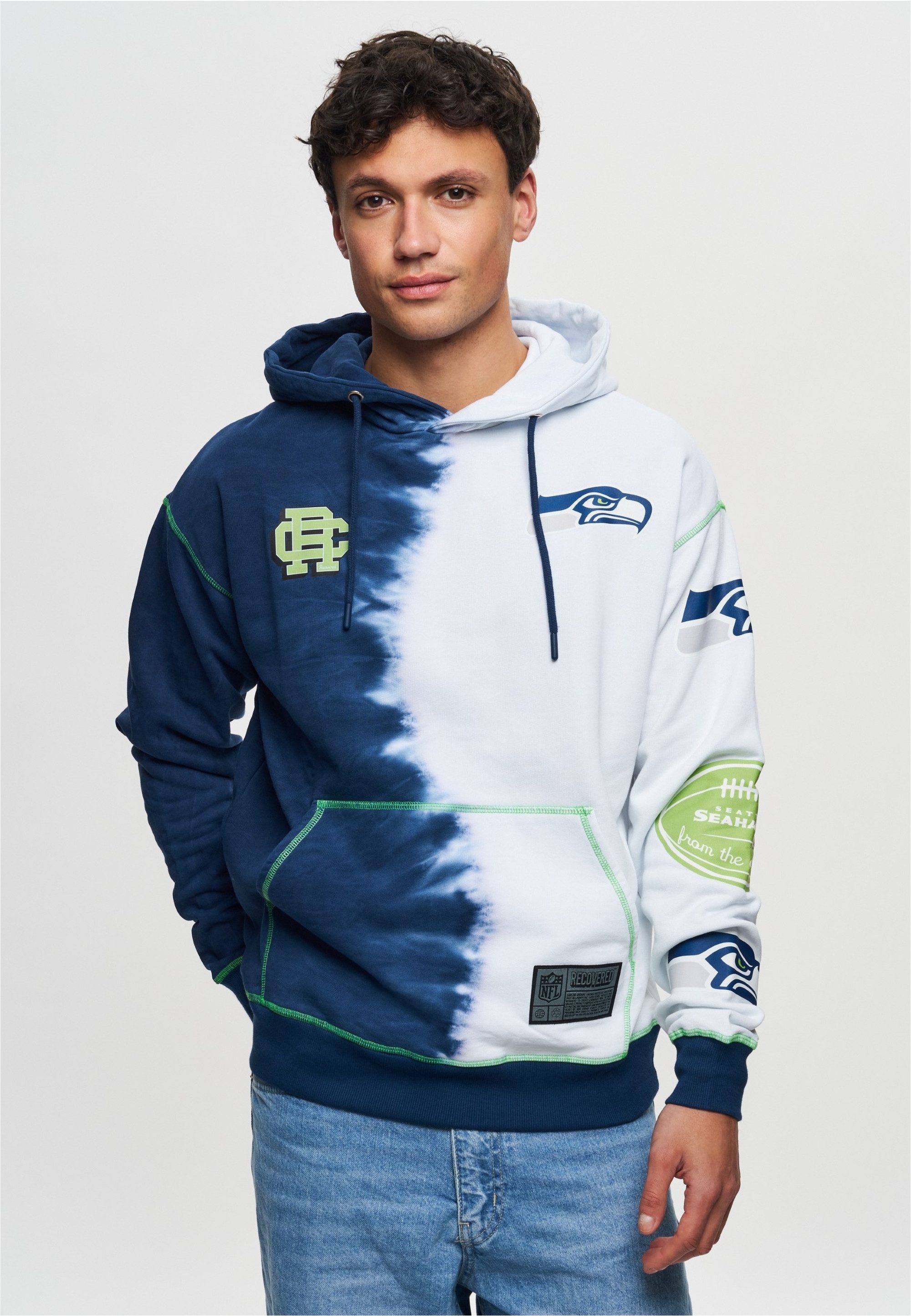 Recovered Kapuzensweatshirt NFL Seahawks Ink Dye Effect On für alle Seattle günstig online kaufen
