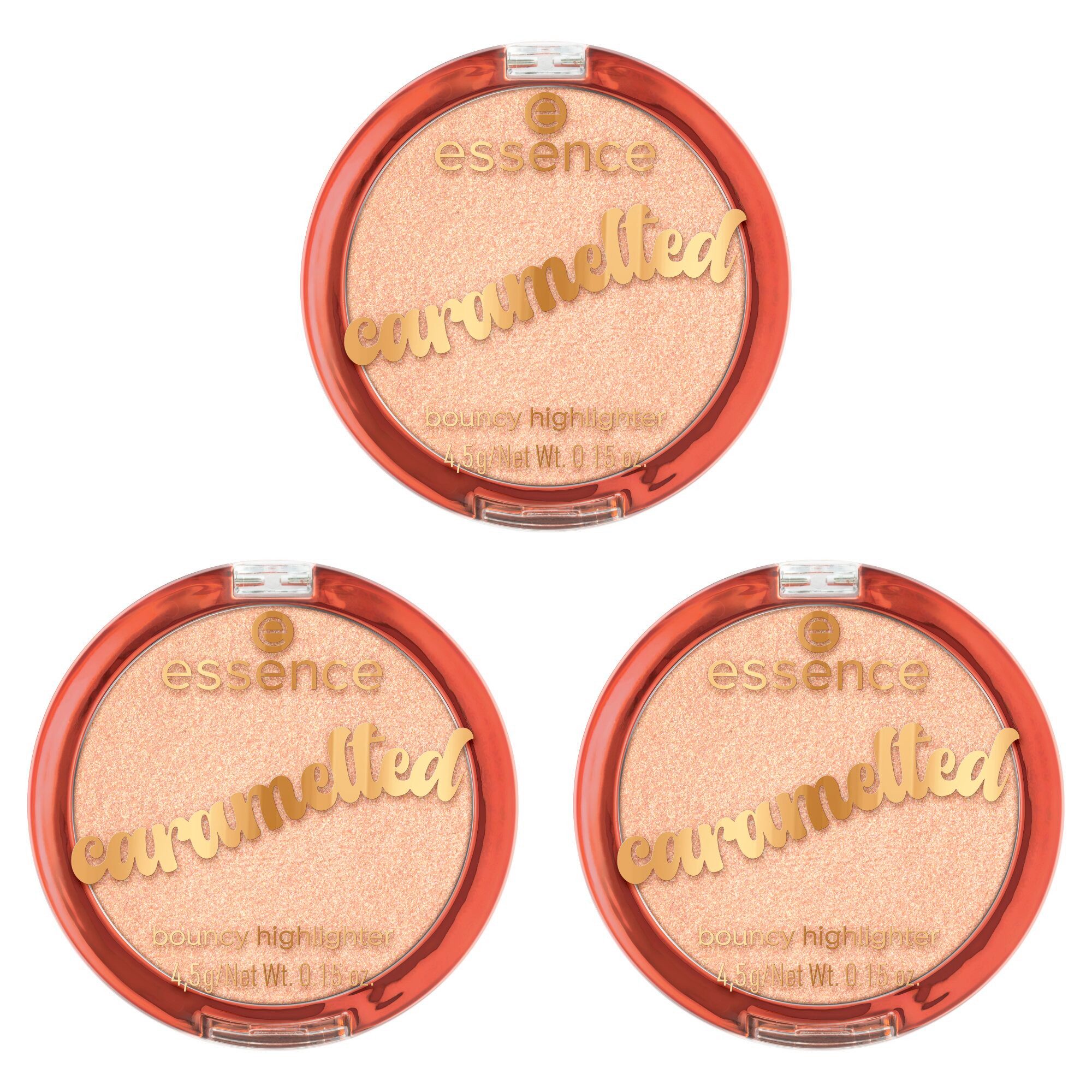 Essence Highlighter caramelted bouncy highlighter, 3-tlg.