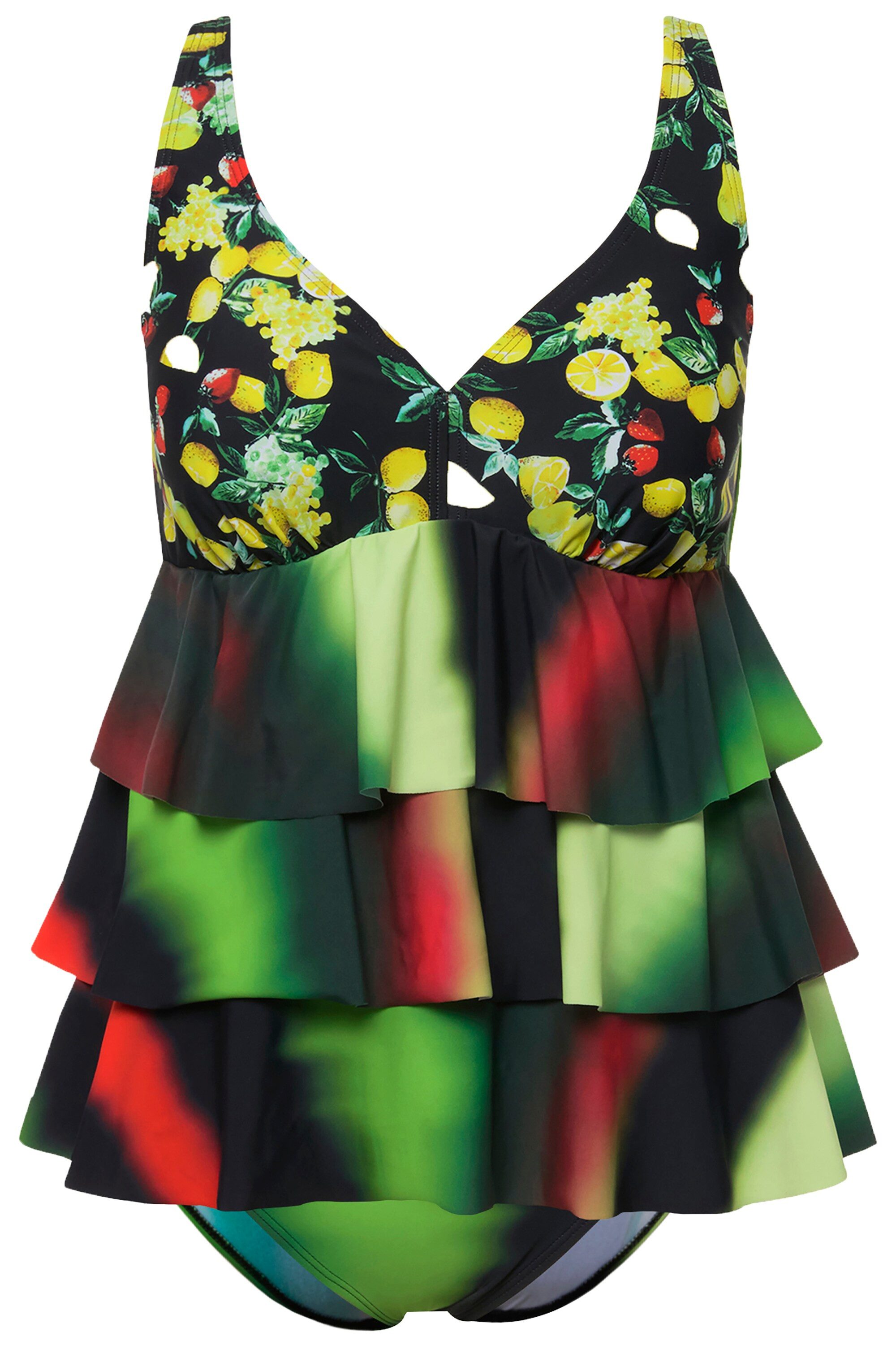 Ulla Popken Tankini Tankini Zitronen Softcups günstig online kaufen