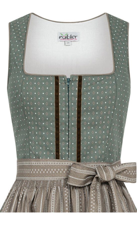 Nübler Trachtenkleid Midi Dirndl Franzi in Salbei von Nübler