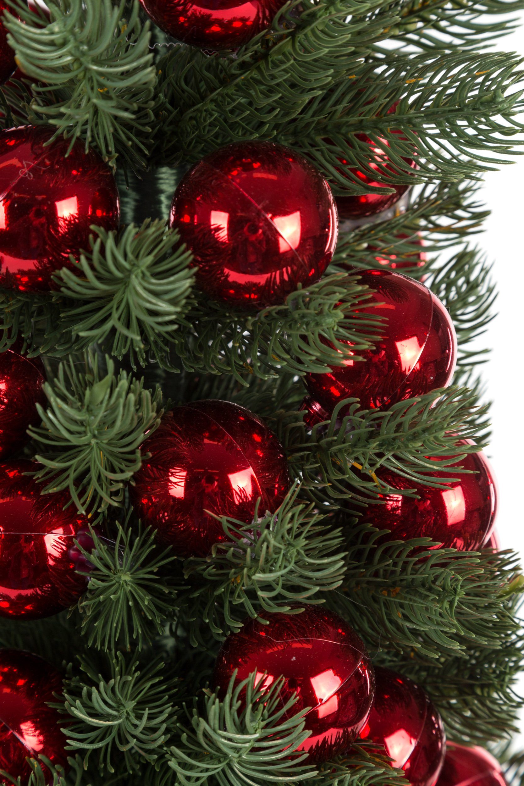 Weihnachtsbaum roten Künstlicher Kugeln mit Großer Wohnando Weihnachtsbaum künstlicher