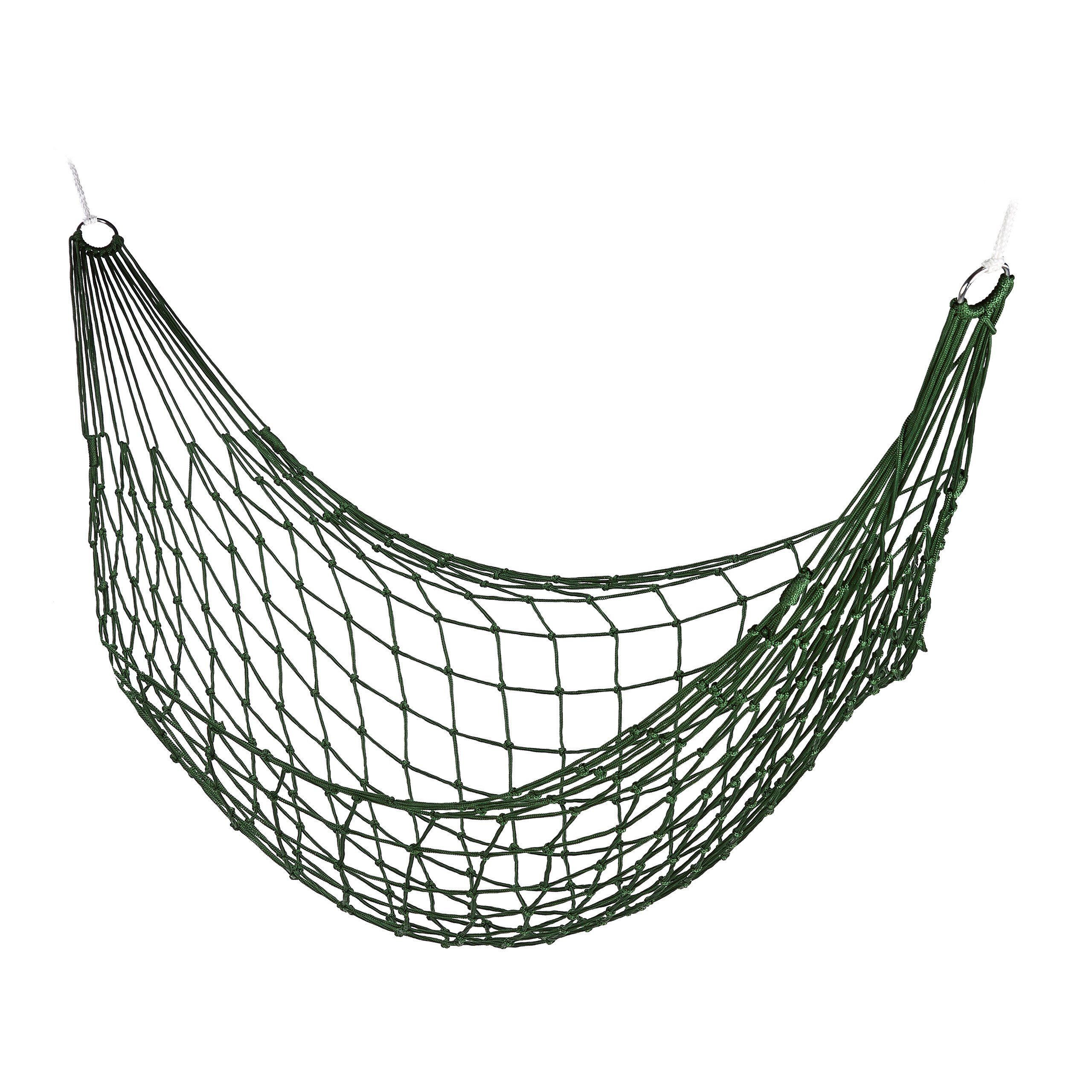 relaxdays Hängematte Netzhängematte für 1 Person, Grün