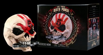 Figuren Shop GmbH Dekofigur Five Finger Death Punch - Totenkopf Schatulle - Musikdeko Gothic