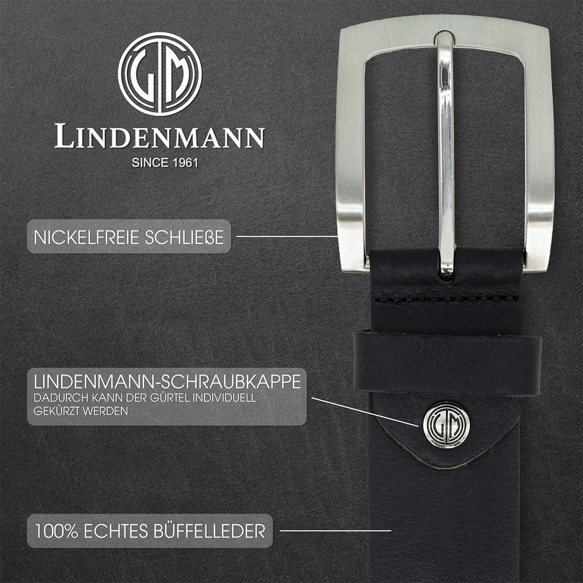 LINDENMANN Ledergürtel