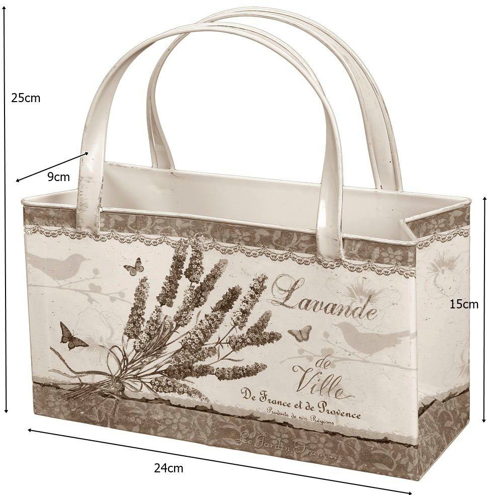 Ambiente Haus (1 Lavendel aus - Tasche Übertopf Metall St)