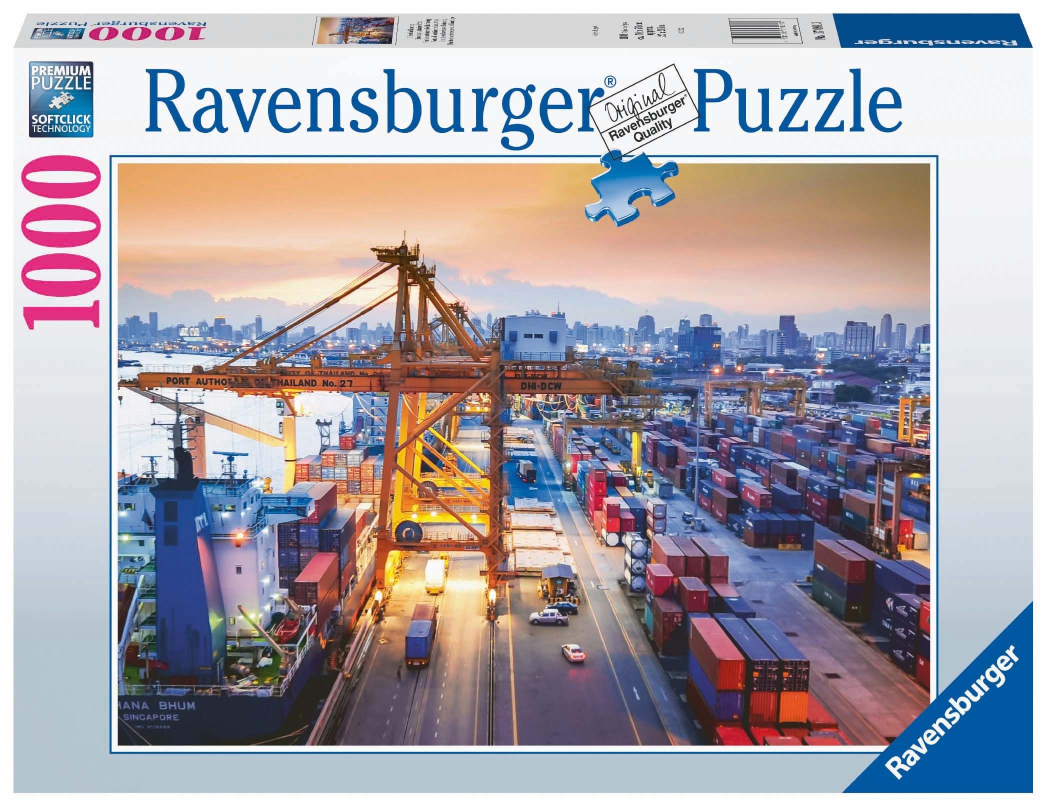 Ravensburger Puzzle Hafen in Hamburg, 1000 Puzzleteile, Made in Germany, FSC® - schützt Wald - weltweit | Puzzle