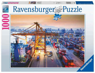 Ravensburger Puzzle Hafen in Hamburg, 1000 Puzzleteile, Made in Germany, FSC® - schützt Wald - weltweit