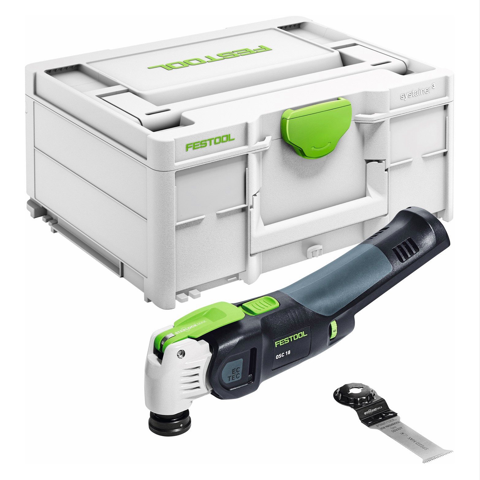 FESTOOL Akku-Multifunktionswerkzeug OSC 18 E-Basic Akku Oszillierer 18 V Starlock Max (576591)