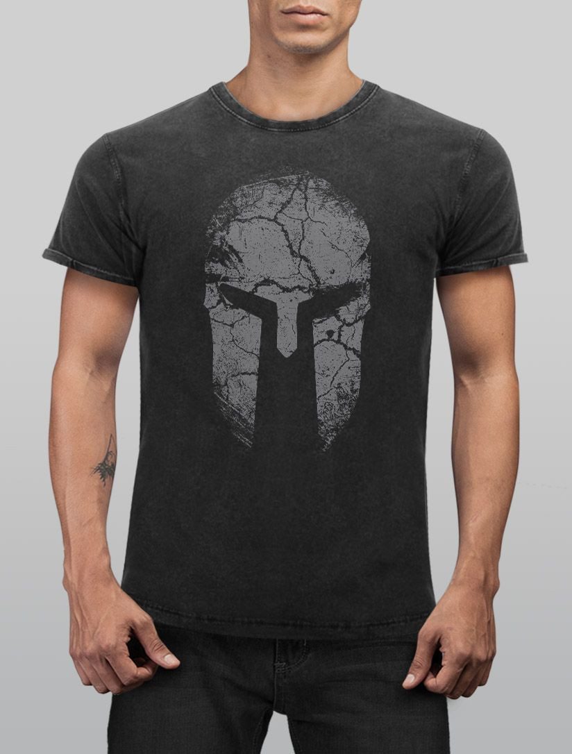 Neverless Print-Shirt Herren Vintage Shirt Aufdruck günstig online kaufen
