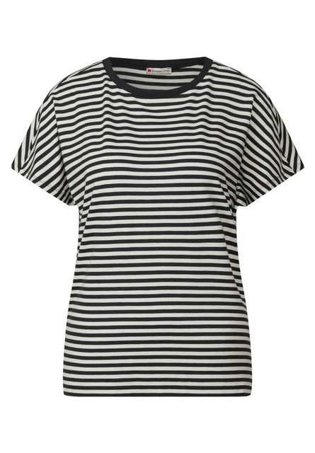 STREET ONE T-Shirt – Kurzarmshirt mit Rundhalsausschnitt und Dropped Should günstig online kaufen