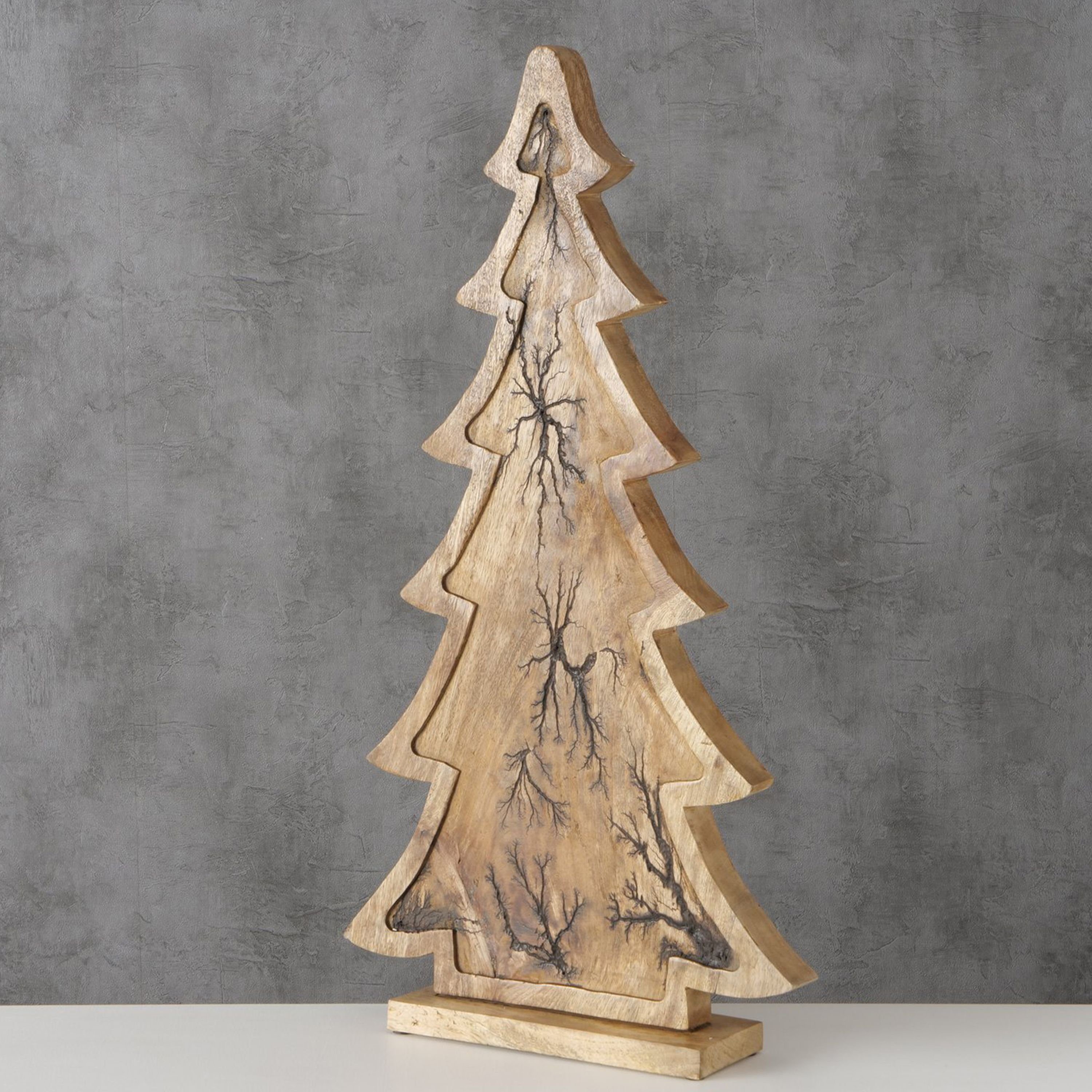 Deko-Aufsteller BOLTZE H Tannenbaum aus 76,00 Dekofigur cm Mango-Holz Percha