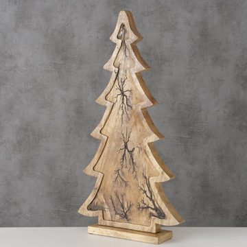 BOLTZE Dekofigur Deko-Aufsteller Percha Tannenbaum aus Mango-Holz H 76,00 cm