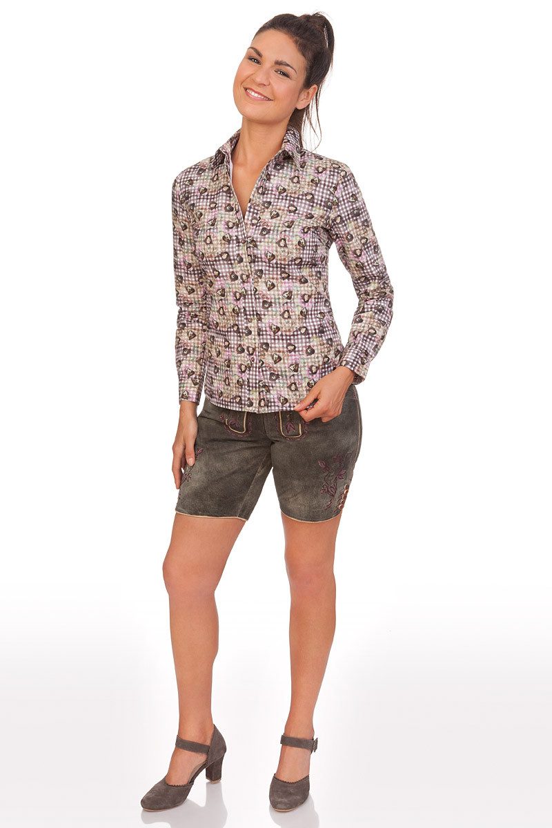 Hangowear Trachtenbluse Trachtenbluse - LUDOWIKA - braun