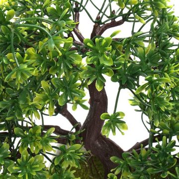 Kunstbonsai Künstlicher realistischer Bonsai, Innen- und Außendekoration, Juoungle, Höhe 18 cm, im Kunststofftopf